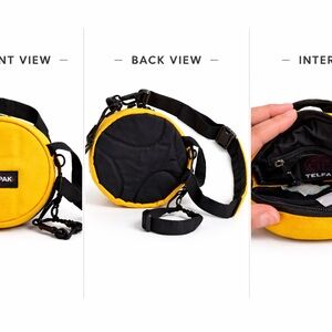 Eastpak x Telfar Circle Bag Yellow Crossbody Round Logo Adjustable Strap NWT